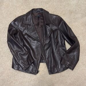 Cropped Leather Jacket